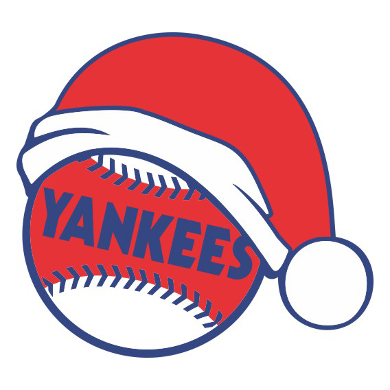 New York Yankees Baseball Christmas hat logo iron on paper